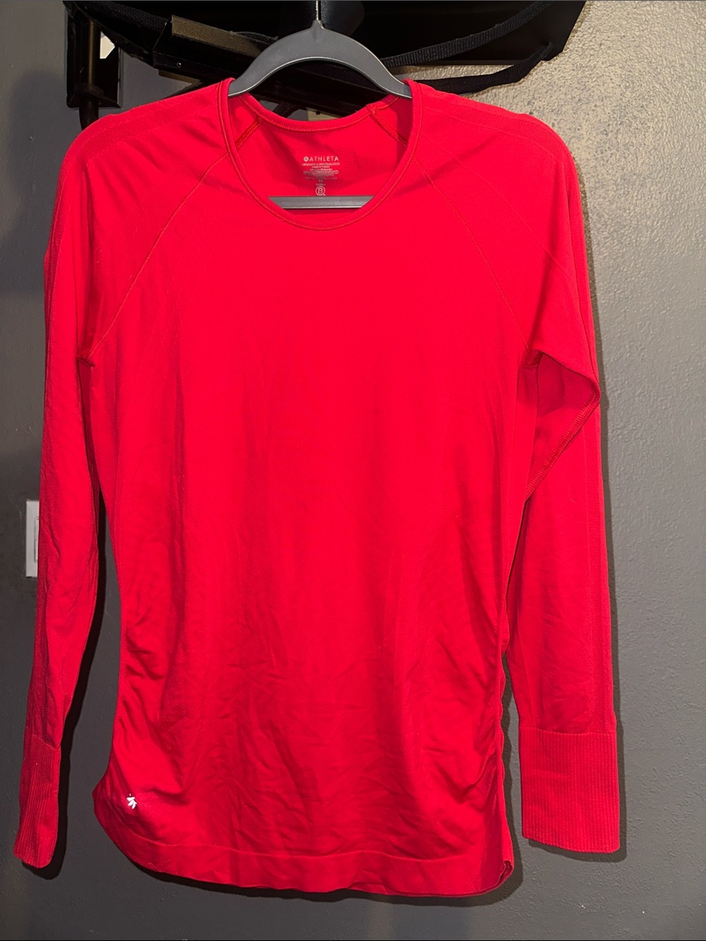 Athleta Red Long Sleeve Performance Top